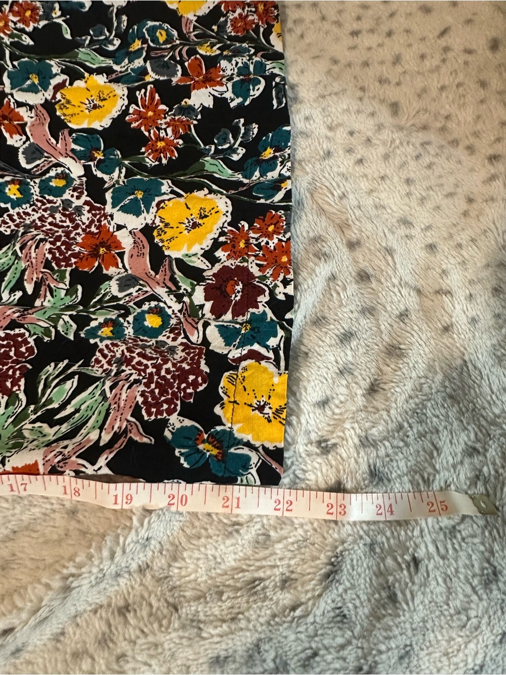 NATURAL LIFE Black Floral Jumpsuit with Yellow, Teal & Rust Flowers - Picture 9 of 9